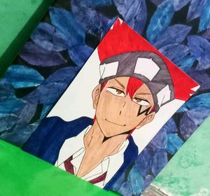 Handsome Anime Boy Portrait Very Good Condition
