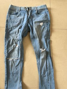 Ripped Light Wash Jeans