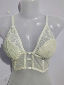 WHITE NET BRALETTE