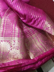 Pink Banarasi Silk Saree