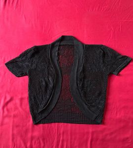 Black Knitted Shrug/coverup