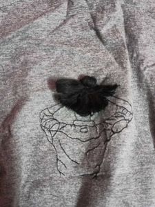 Gray Casual Baggy Crop Top