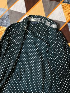 Black Shirt With White Dots