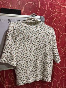 Floral Print Button-Up Top