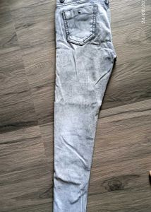 Gray Wash Denim Jeans