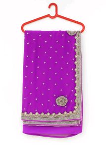 Purple Embellished Saree(sale)