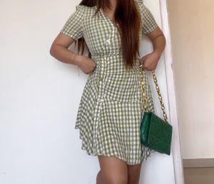 Green Gingham Dress✨