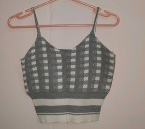 Gray & White Checkered Tank