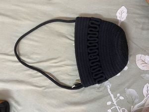 Black Knit Handbag