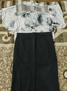 Black Pencil Skirt With Top
