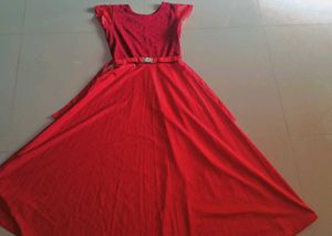 Red Fit &amp; Flare Dress
