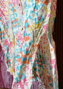 Patterned Embellished Button-Down Top
