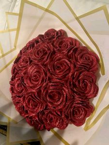 Red Glitter Rose Bouquet