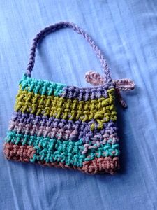 Crocheted Pastel Handbag