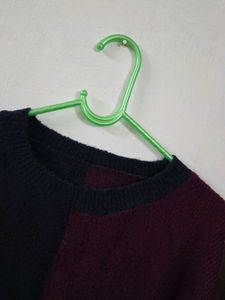 Color Block Pullover Sweater fits M~xL