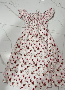 cute Floral Off-Shoulder Dress