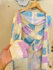 printed tie up skirt