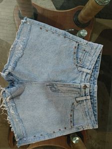 Studded Denim Shorts