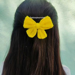Crochet Bow Hair Clips