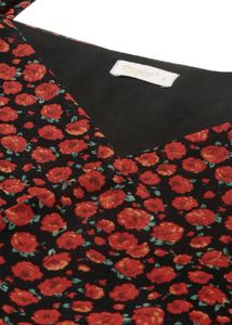 berry Lush Floral Maxi Dress