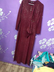 Elegant Maroon Maxi Dress