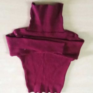 Burgundy Turtleneck Sweater