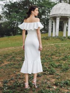 White Ruffle Dress
