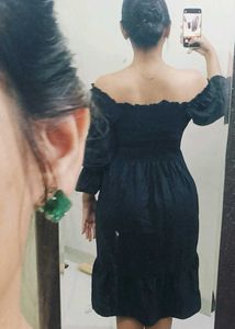 Black Off-Shoulder Dress ♠️