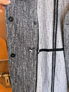 Grey Tweed Style Coat