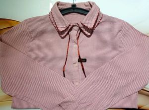 Striped Peter Pan Collar Top