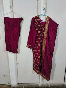 Beautiful Maroon kurta set