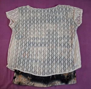 White Crochet Cap Sleeve Top