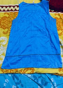 Blue Sleeveless Top
