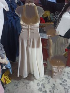 Elegant White Halter Dress