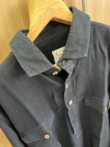 Men&#39;s Black Denim Kurta- Size M