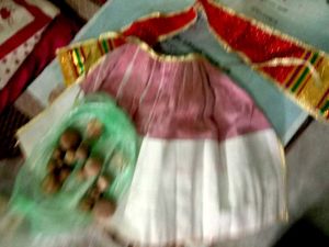 Red Lahnga Duppta For Murti..