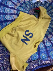 Mustard Cropped Sweatshirt