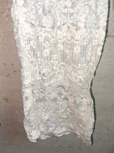 Women&#39;s See-through Lace Top Cream