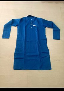 Elegant Pain Pure  Cotton RamaBlue Kurta