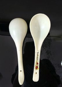 Set of 2 Floral Design Plastic Serving Spoons