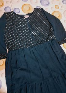 Elegant Teal Tiered Dress