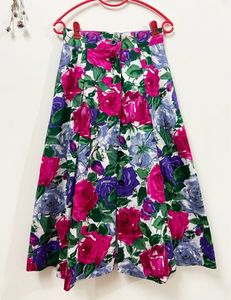 Floral Print Skirt
