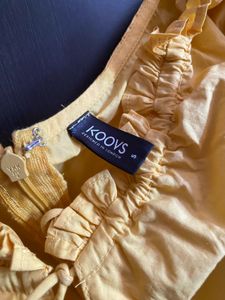 Koovs Sunshine Yellow Off-Shoulder Dress 🌼