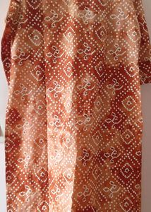 Bandhani Orange Kurti