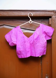 Pink Crop Top Blouse