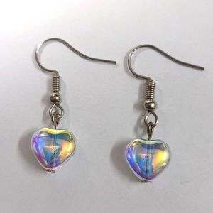 Handmade Shiny Heart Earrings
