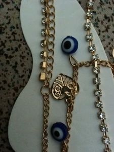 Evil Eye Anklet Set
