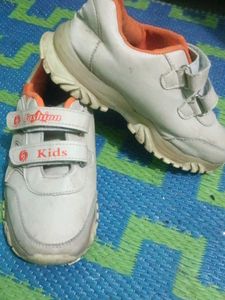 Kids White Fashion Sneakers