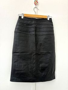 Pure leather Midi Skirt