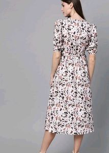 Stylish Printed Midi Dress size xs